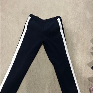 Zara Dark Blue button trouser  with White Stripes